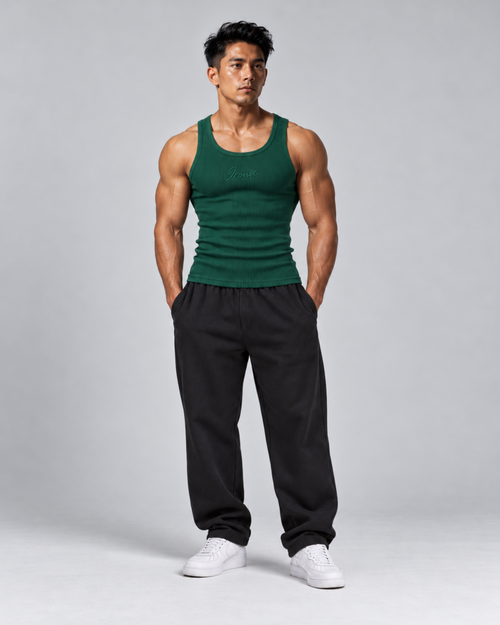 Ribbed Vest - Green