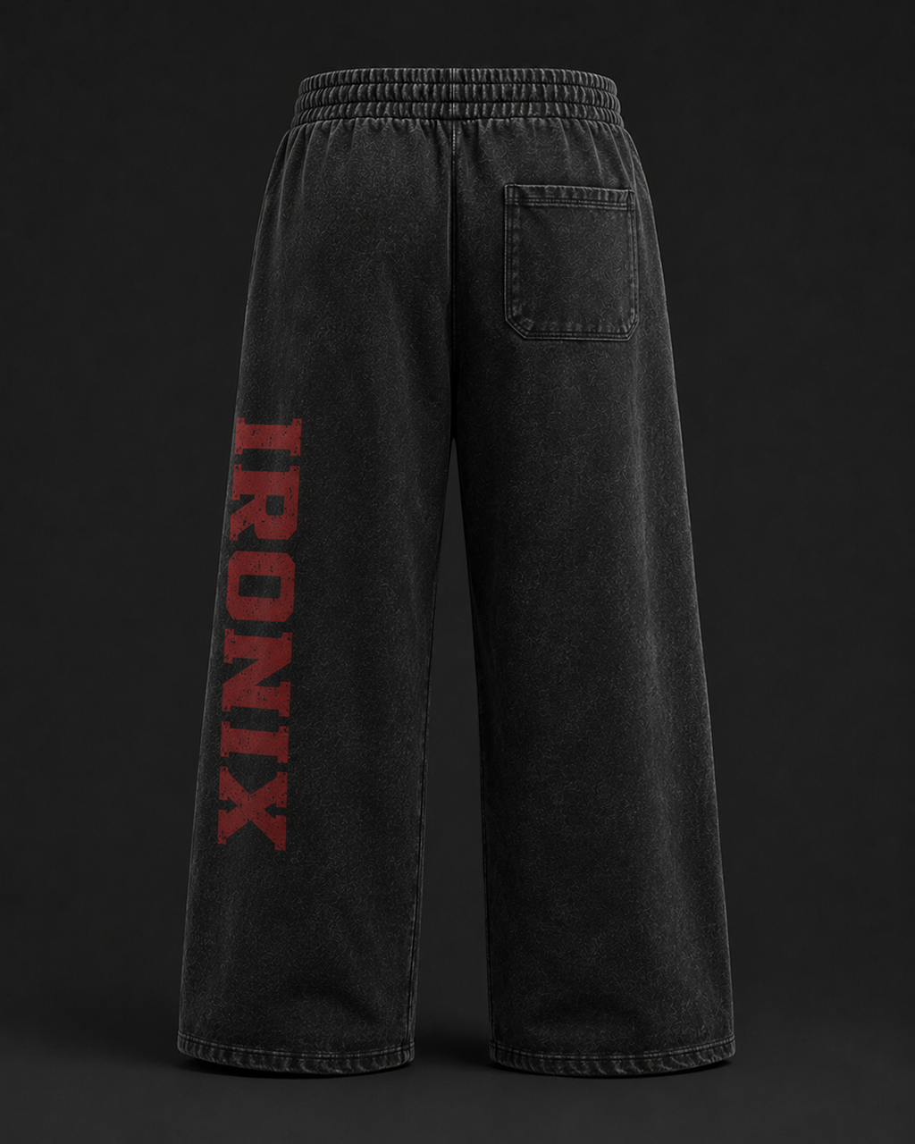 IRONIX Wide-Leg Jogger – Black