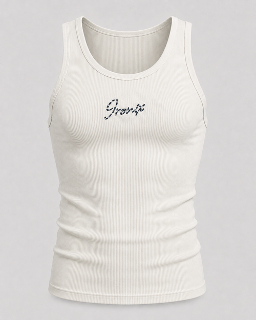 Ribbed Vest - White